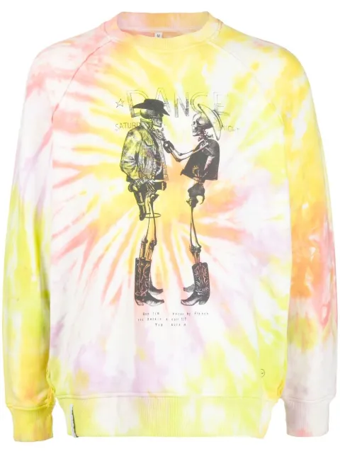 Stain Shade x Hiroshi Fujiwara tie-dye print sweatshirt Pink 076