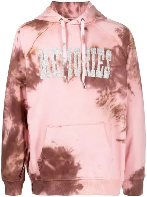 Stain Shade x Hiroshi Fujiwara tie-dye print hoodie Pink 075