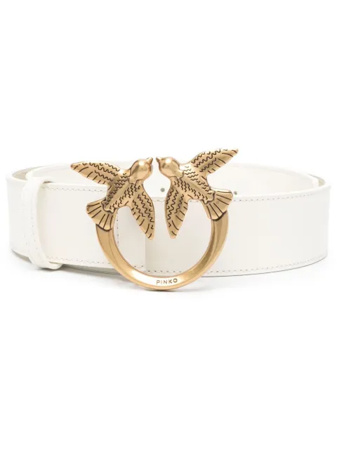 PINKO Love Birds high leather belt White 100120A0F1
