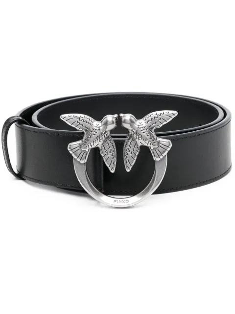 PINKO Love Birds high leather belt Black 100120A0F1