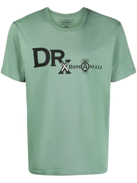 Neighborhood logo-print detail T-shirt Green 202PCDRNST01S