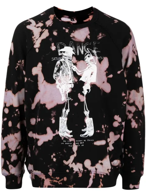 Stain Shade x Hiroshi Fujiwara skeleton-print sweatshirt Black 072
