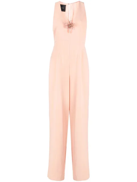 PINKO flower appliqué jumpsuit Pink 100060A0GN