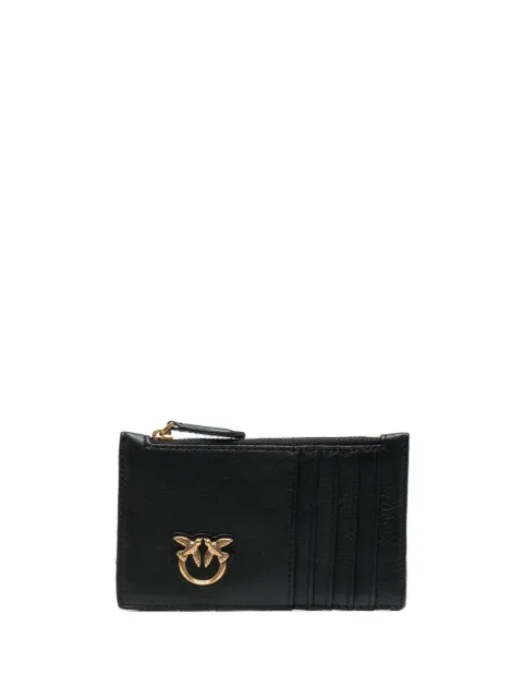 PINKO zipped chevron-patterned cardholder Black 100251A0GK