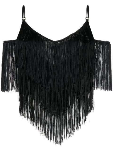 PINKO Giappone fringe-embellishment blouse Black 100913A0K8Z99