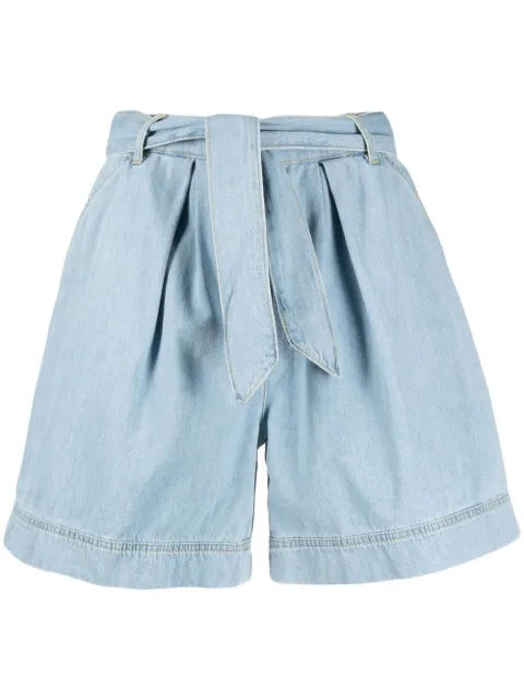 PINKO belted denim shorts Blue 100701A0MMPJD