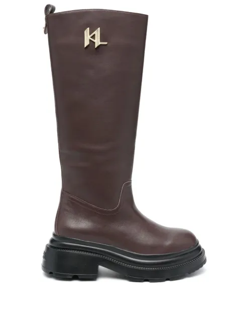 Karl Lagerfeld Danton knee-high riding boots Brown KL45090