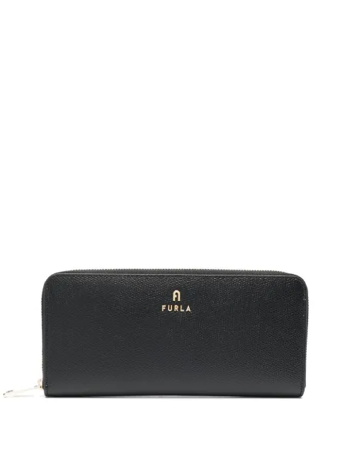 Furla L Camelia logo-plaque zip-around wallet Black WP00313ARE0001007