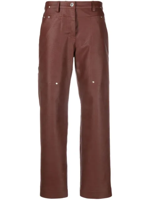 Stella McCartney straight-leg faux-leather trousers Brown 640054SJB14