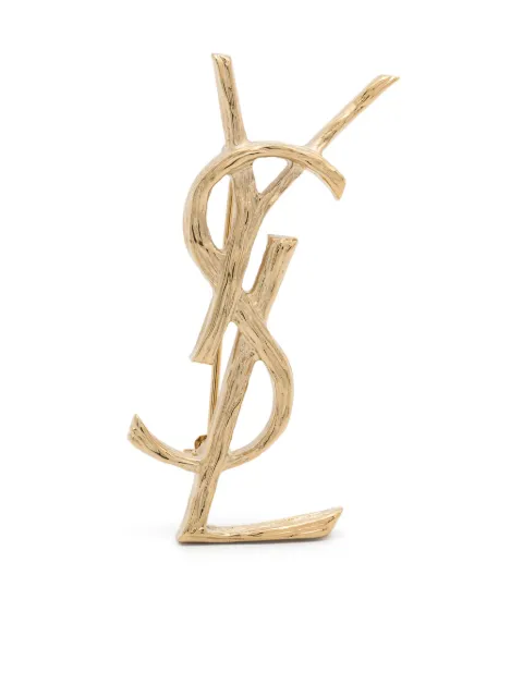 Saint Laurent textured-finish brooch Gold 748486Y1500