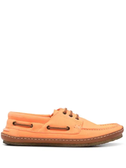 Saint Laurent Ashe leather boat shoes Orange 731749AABQZ