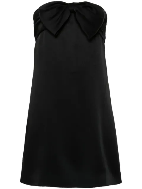 Saint Laurent bow-detail strapless mini dress Black 729759Y3G36