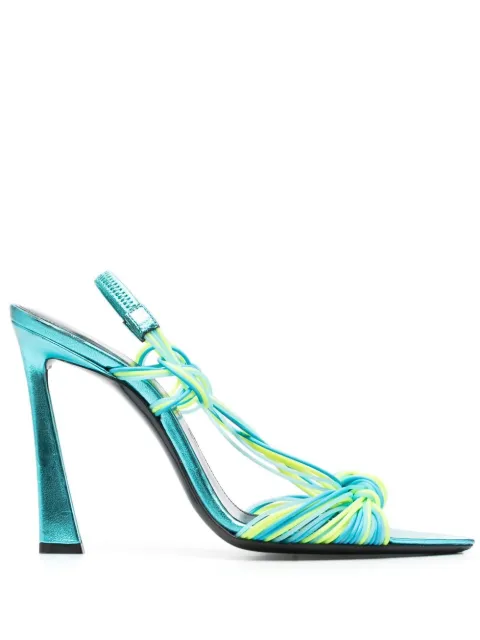 Saint Laurent 120mm Gippy knot-detail sandals Blue 731567AABO3