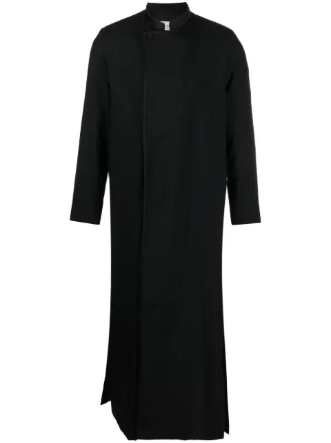 Saint Laurent stand-up collar long coat Black 735174Y1G29