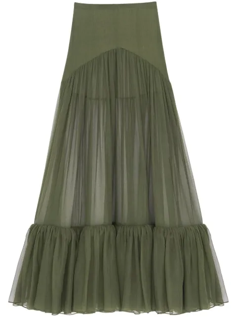 Saint Laurent high-waisted maxi skirt Green 723489Y430U