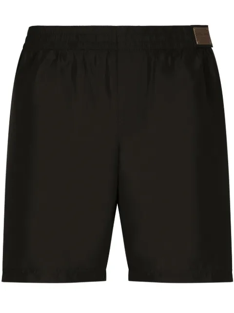 Dolce & Gabbana logo plaque swim shorts Black M4E52TFUSFW