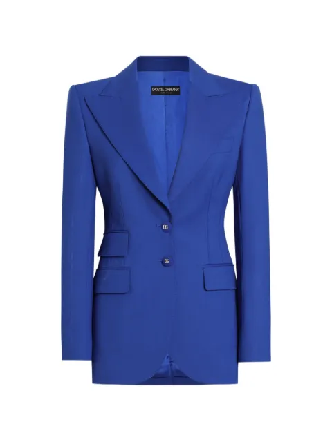 Dolce & Gabbana single-breasted wool blazer Blue F29Z8TFUBE7