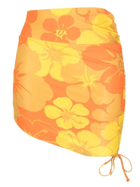 Faithfull Noa floral beach skirt Orange FFS369SUF