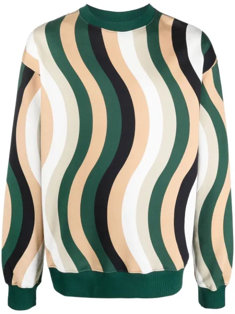 Camper wave-pattern cotton sweatshirt White KU10033002