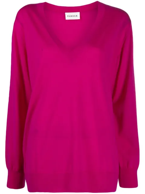 P.A.R.O.S.H. Lisa V-neck jumper Pink LISAD511622