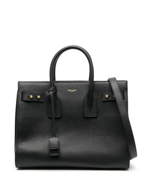 Saint Laurent Sac de Jour grained tote bag Black 717447DTI0W