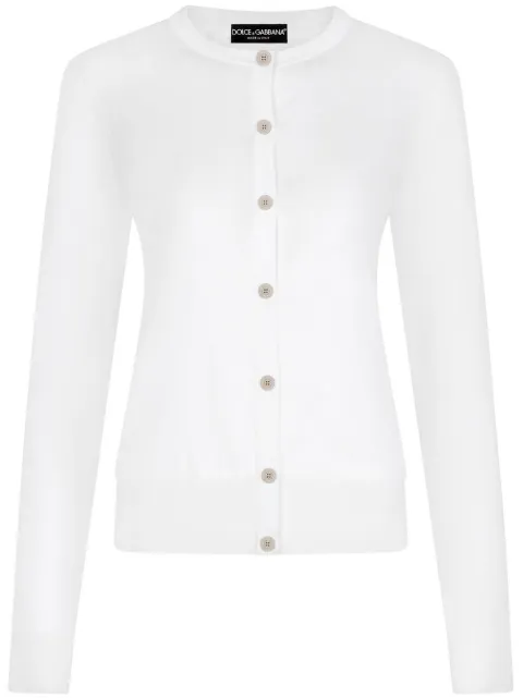 Dolce & Gabbana button-up silk cardigan White FXH16TJASX0