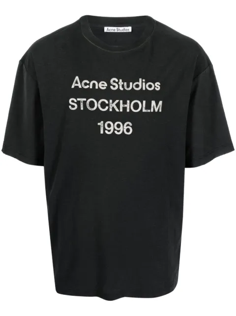Acne Studios logo T-shirt Black CL0196