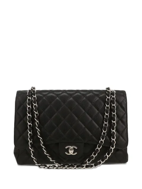 CHANEL Pre-Owned 2010 Maxi Jumbo Double Flap shoulder bag Black 390211