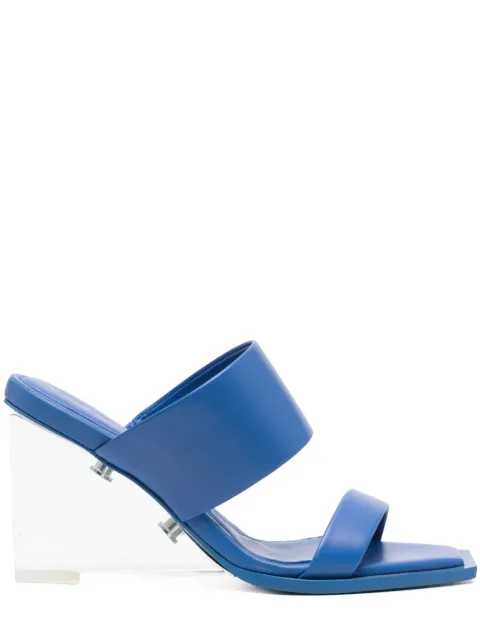 Alexander McQueen 75mm platform leather sandals Blue 746243WIDQ0