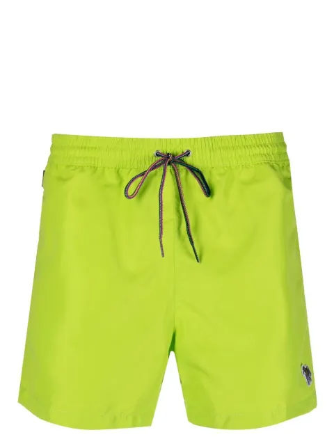 Paul Smith logo-patch drawstring swim-shorts Green M1A200AAU285