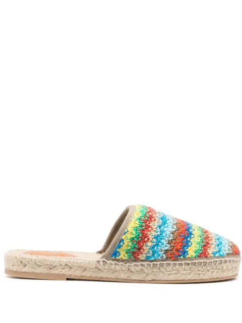 Alanui interwoven stripe-pattern slides Multicolour LWIB002S23FAB0018400