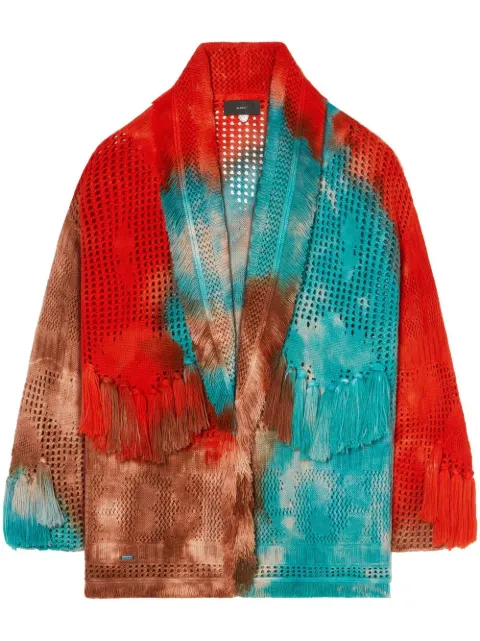 Alanui California Dreaming tie-dye cardigan Orange LWHB064S23KNI0212044