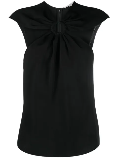 Stella McCartney ring-hardware cold-shoulder T-shirt Black 6T00453AU354
