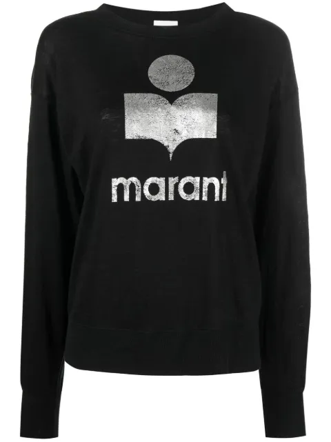 MARANT ÉTOILE Klowia linen T-shirt Black TS0005FAA1N10E