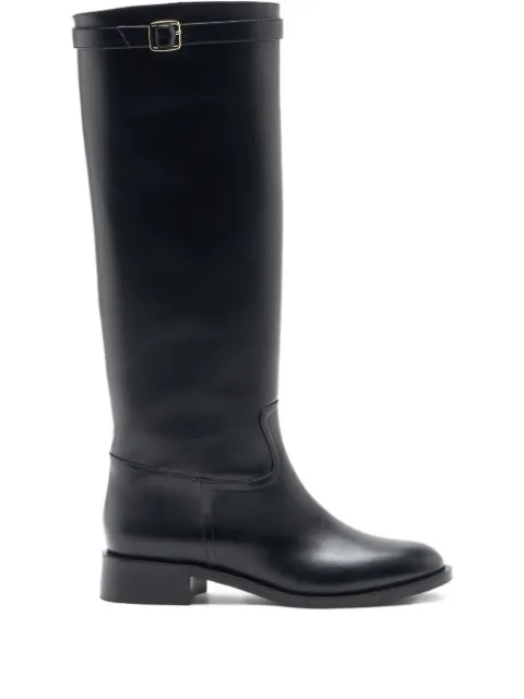 Scarosso knee-high leather boots Black LAURENBOOTBLACALF