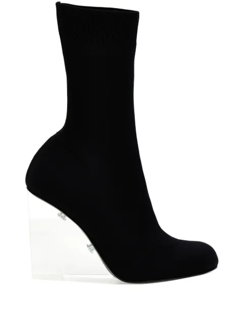 Alexander McQueen 105mm heeled slip-on boots Black 745214W4WH0
