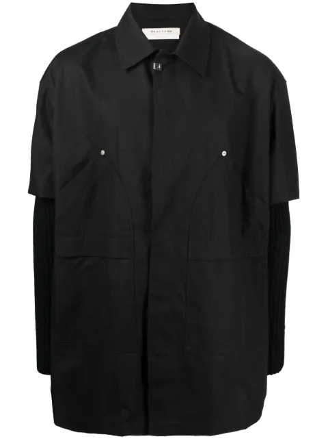 1017 ALYX 9SM knitted sleeves shirt jacket Black AAMSH0137FA01