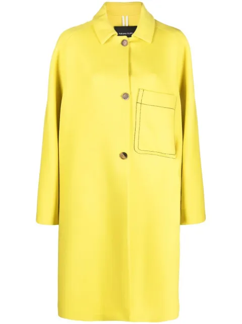 Fabiana Filippi kimono sleeves pocket coat Yellow CTD273B6110000I798