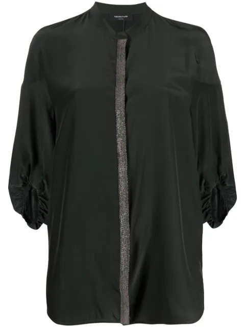Fabiana Filippi rhinestone-embellished shirt Green CAD273B6440000I805