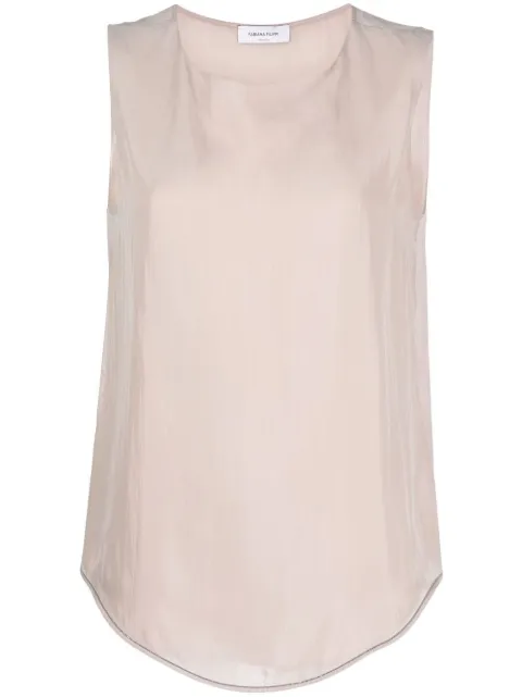 Fabiana Filippi round-neck sleeveless top Pink TPD273W3200000D512