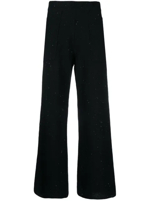 Fabiana Filippi wide-leg sequin-embellished trousers Black PAD273B6570000D273