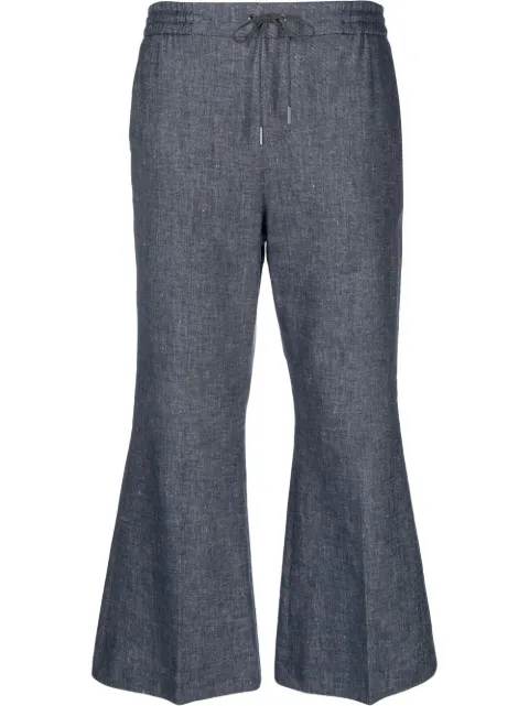 Fabiana Filippi drawstring flared trousers Blue PAD273B6670000D521