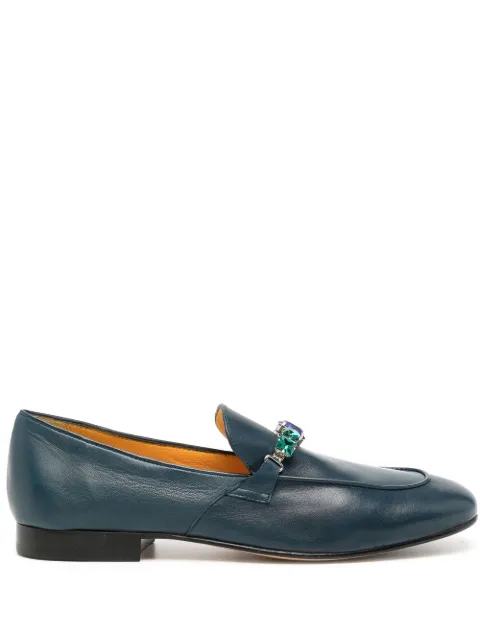 Madison Maison crystal-embellished flat loafers Blue MD54