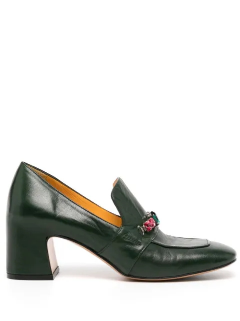 Madison Maison 55mm crystal-embellished loafers Green MD55
