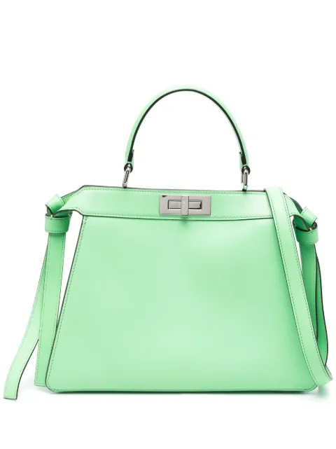 FENDI medium Peekaboo ISeeU tote bag Green 8BN321ANSD
