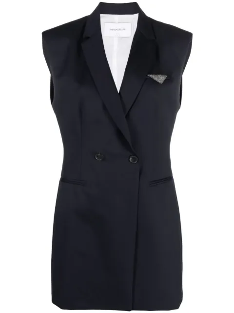 Fabiana Filippi sleeveless merino-wool blazer Blue GCD273W2500000D306