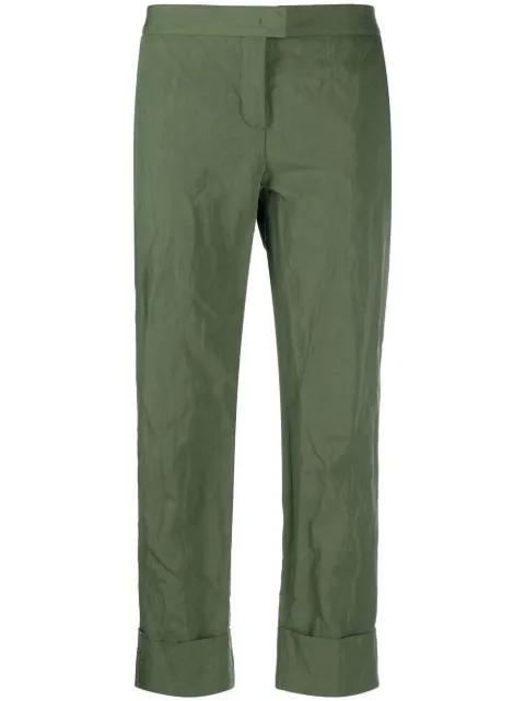 Fabiana Filippi concealed front-fastening trousers Green PAD273W4150000H384