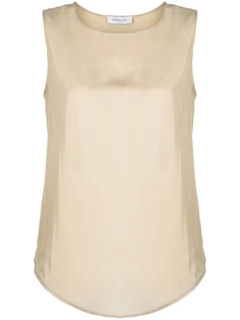 Fabiana Filippi round-neck sleeveless top Neutrals TPD273W3200000D512