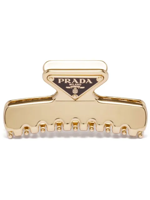 Prada logo-detail hair clip Gold 1IF1032BA6