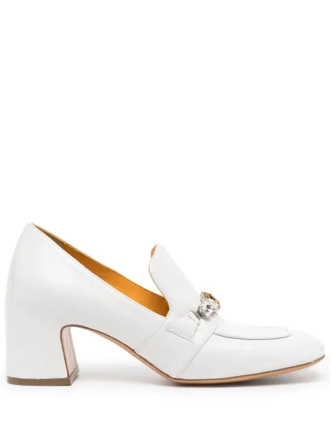 Madison Maison 55mm crystal-embellished loafers White MD55